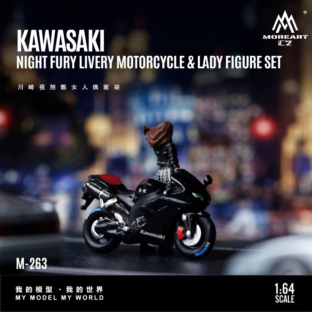 MoreArt 1:64 Kawasaki Night Scorn Beautiful Female Figure Set Resin Model