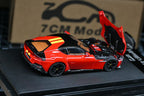 7cm Model 1/64 Supercar 12 cilindri Rosso Corsa/Giallo Modena Racing Livery Stripe