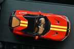 7cm Model 1/64 Supercar 12 cilindri Rosso Corsa/Giallo Modena Racing Livery Stripe