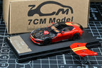 7cm Model 1/64 Supercar 12 cilindri Rosso Corsa/Giallo Modena Racing Livery Stripe