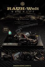 FG Customized Version 1/64 RWB930 Fully Open | Chrome gunmetal livery + Free Doll