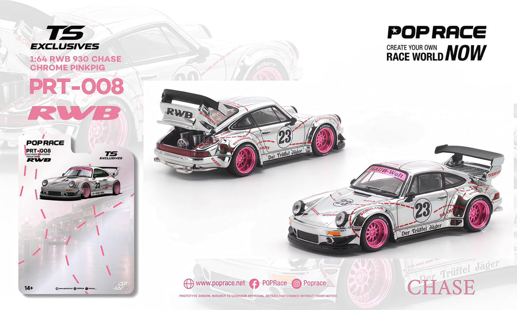 Pop Race 1/64 RWB930 Pink Pig