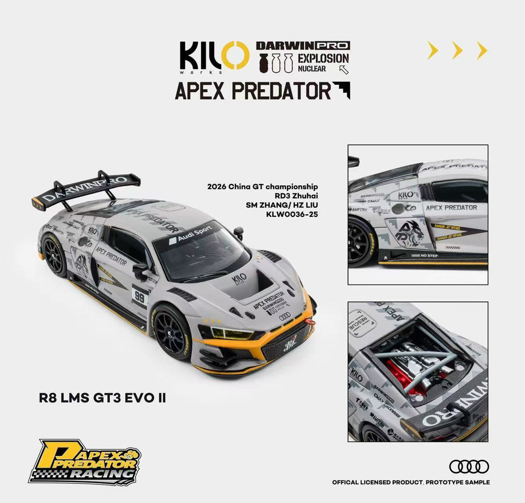 DarwinPRO x KILOworks 1/64 Audi R8 LMS GT3 EVO II