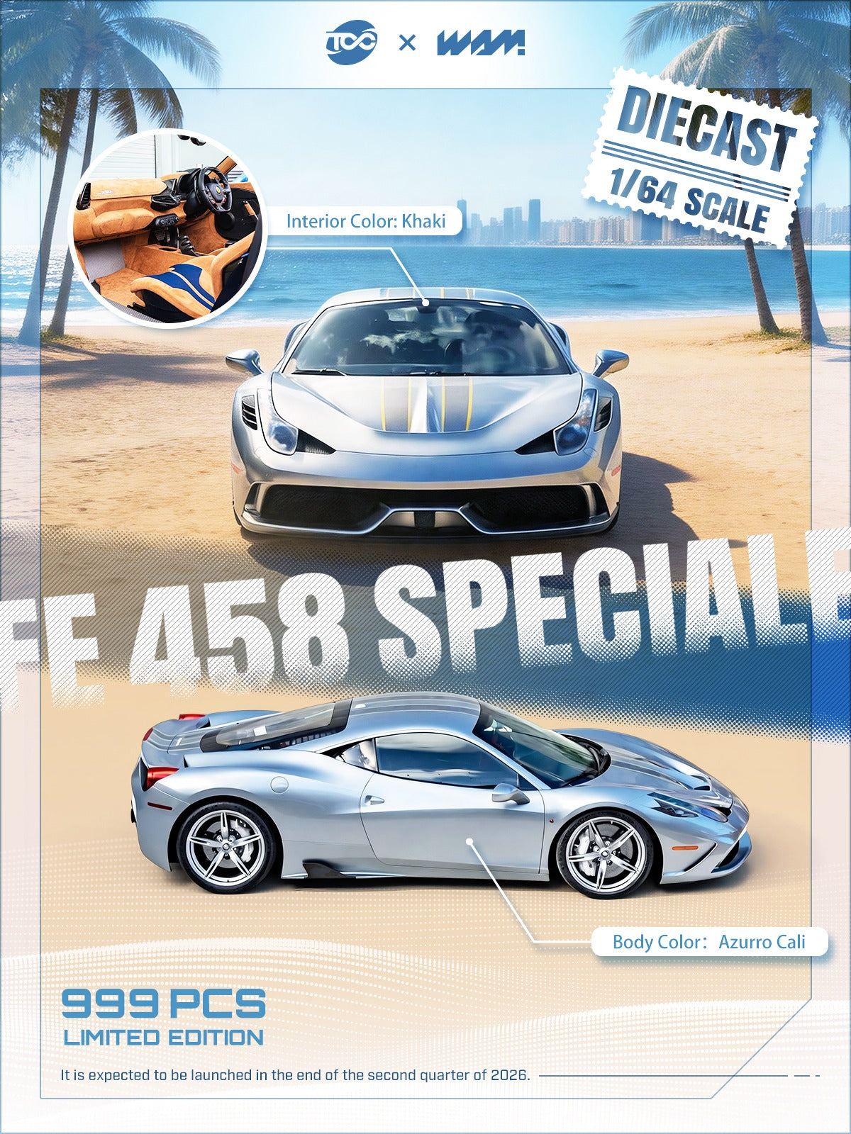 TOC × wam 1/64 Ferrari 458 Speciale Diecast Model.