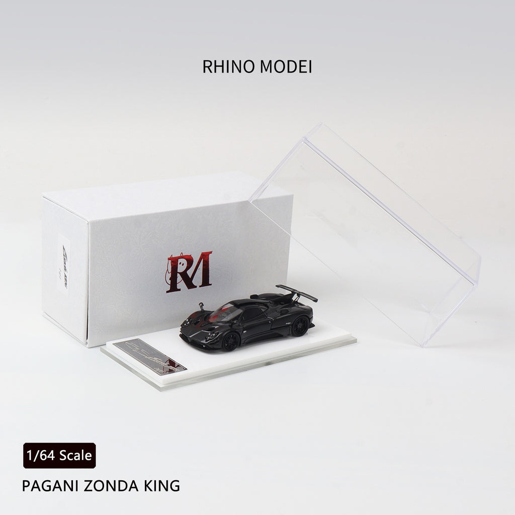 Rhino Mode RM 1/64 Zonda 760 King Diecast Model Full Carbon Black