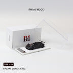 Rhino Mode RM 1/64 Zonda 760 King Diecast Model Full Carbon Black