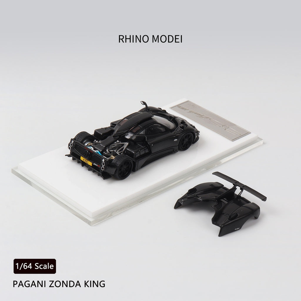 Rhino Mode RM 1/64 Zonda 760 King Diecast Model Full Carbon Black