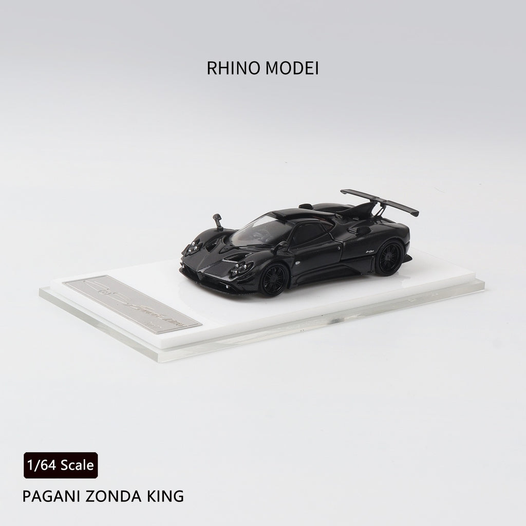 Rhino Mode RM 1/64 Zonda 760 King Diecast Model Full Carbon Black