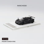 Rhino Mode RM 1/64 Zonda 760 King Diecast Model Full Carbon Black