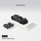 Rhino Mode RM 1/64 Zonda 760 King Diecast Model Full Carbon Black