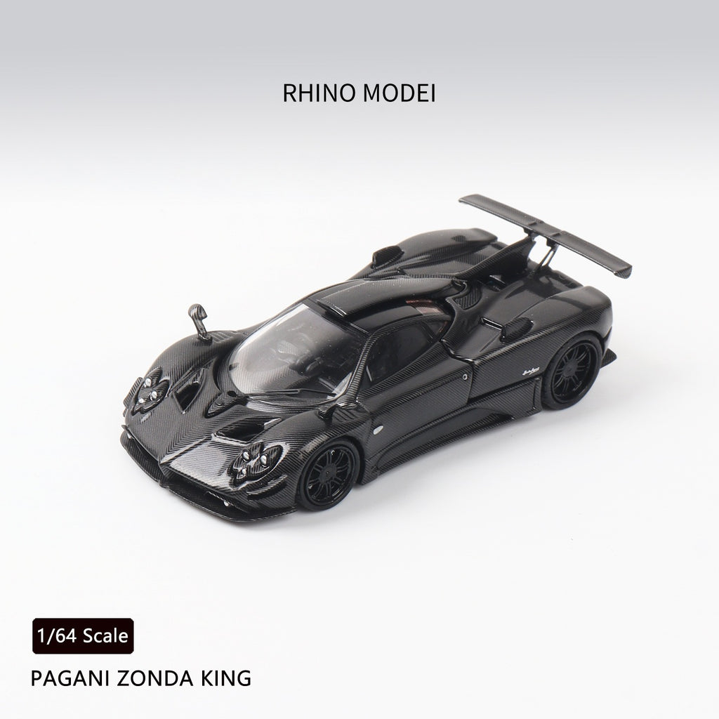 Rhino Mode RM 1/64 Zonda 760 King Diecast Model Full Carbon Black