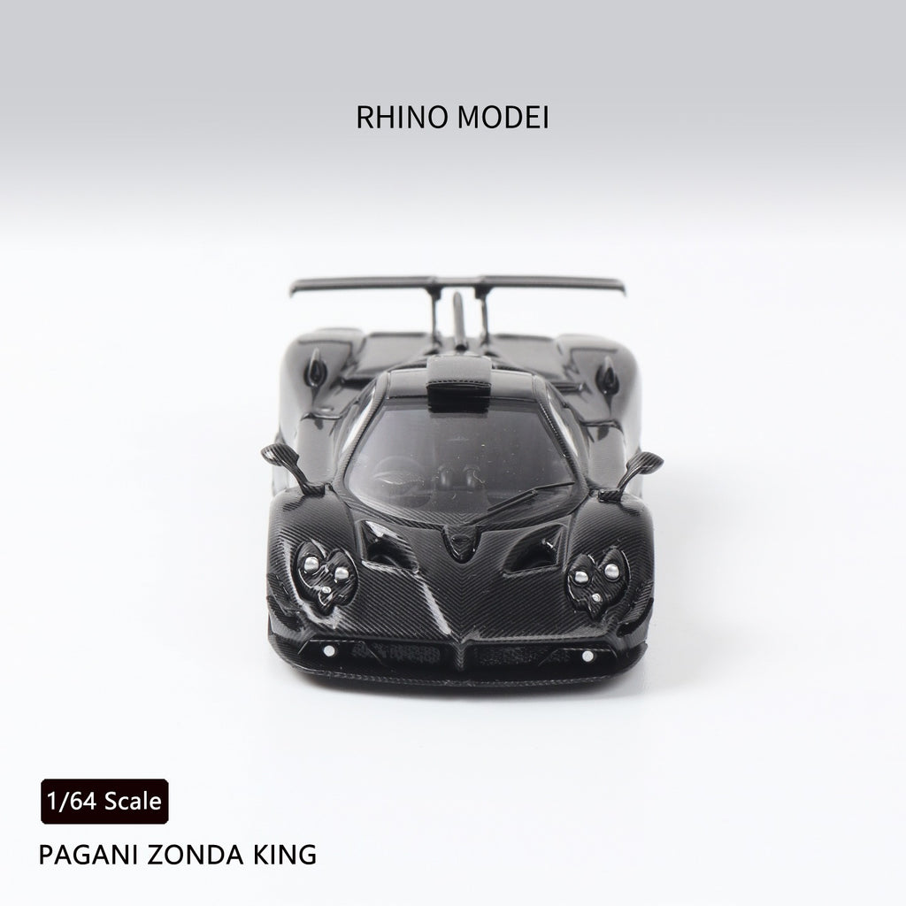 Rhino Mode RM 1/64 Zonda 760 King Diecast Model Full Carbon Black
