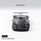 Rhino Mode RM 1/64 Zonda 760 King Diecast Model Full Carbon Black