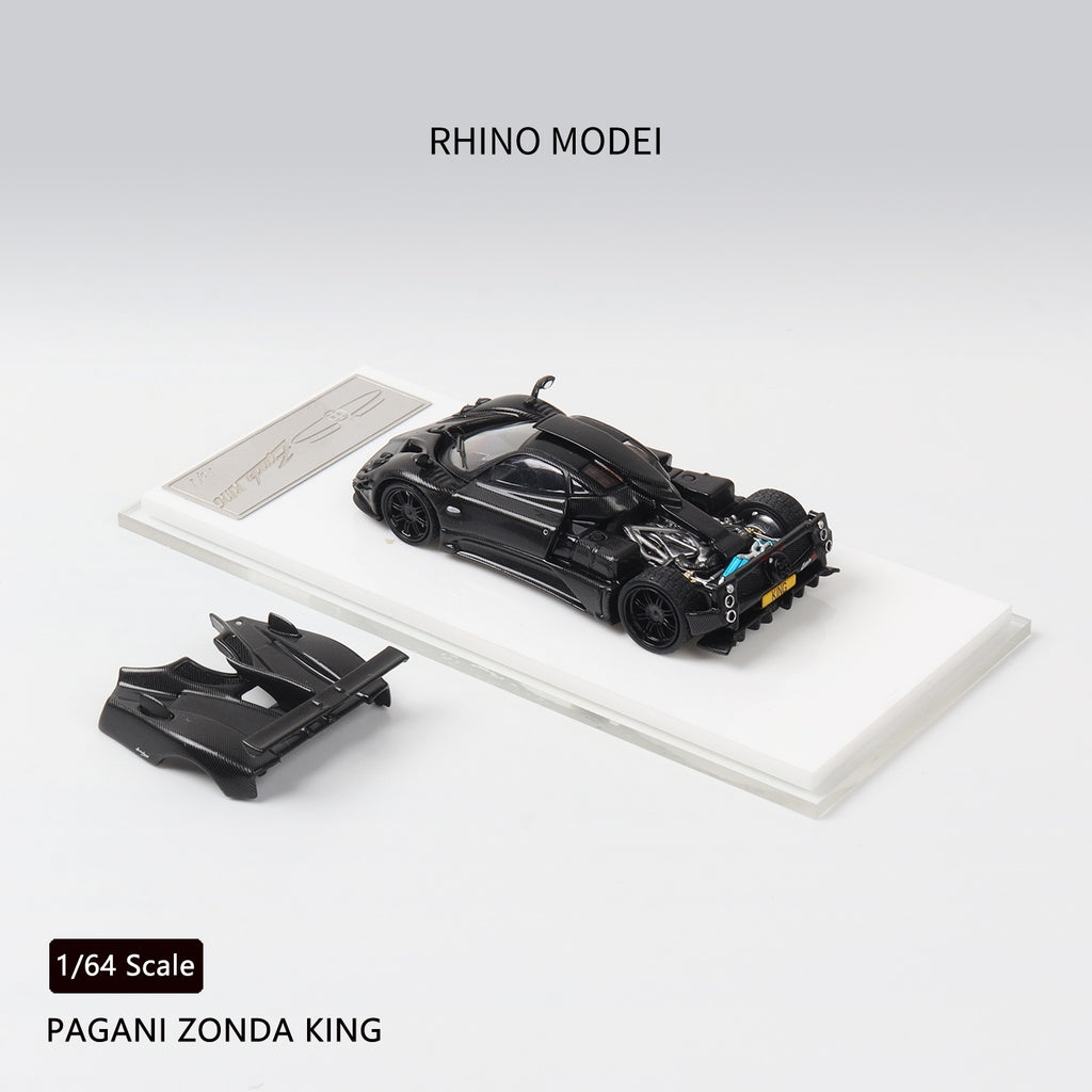 Rhino Mode RM 1/64 Zonda 760 King Diecast Model Full Carbon Black