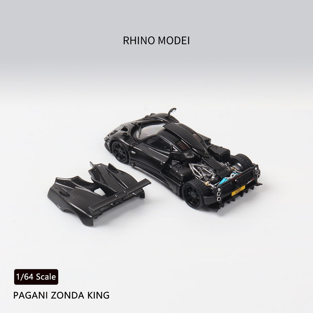 Rhino Mode RM 1/64 Zonda 760 King Diecast Model Full Carbon Black