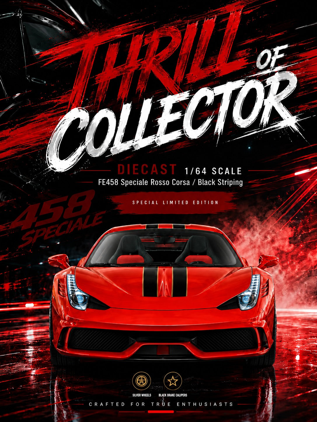 TOC 1:64 Supercar 458 Speciale Diecast Model.