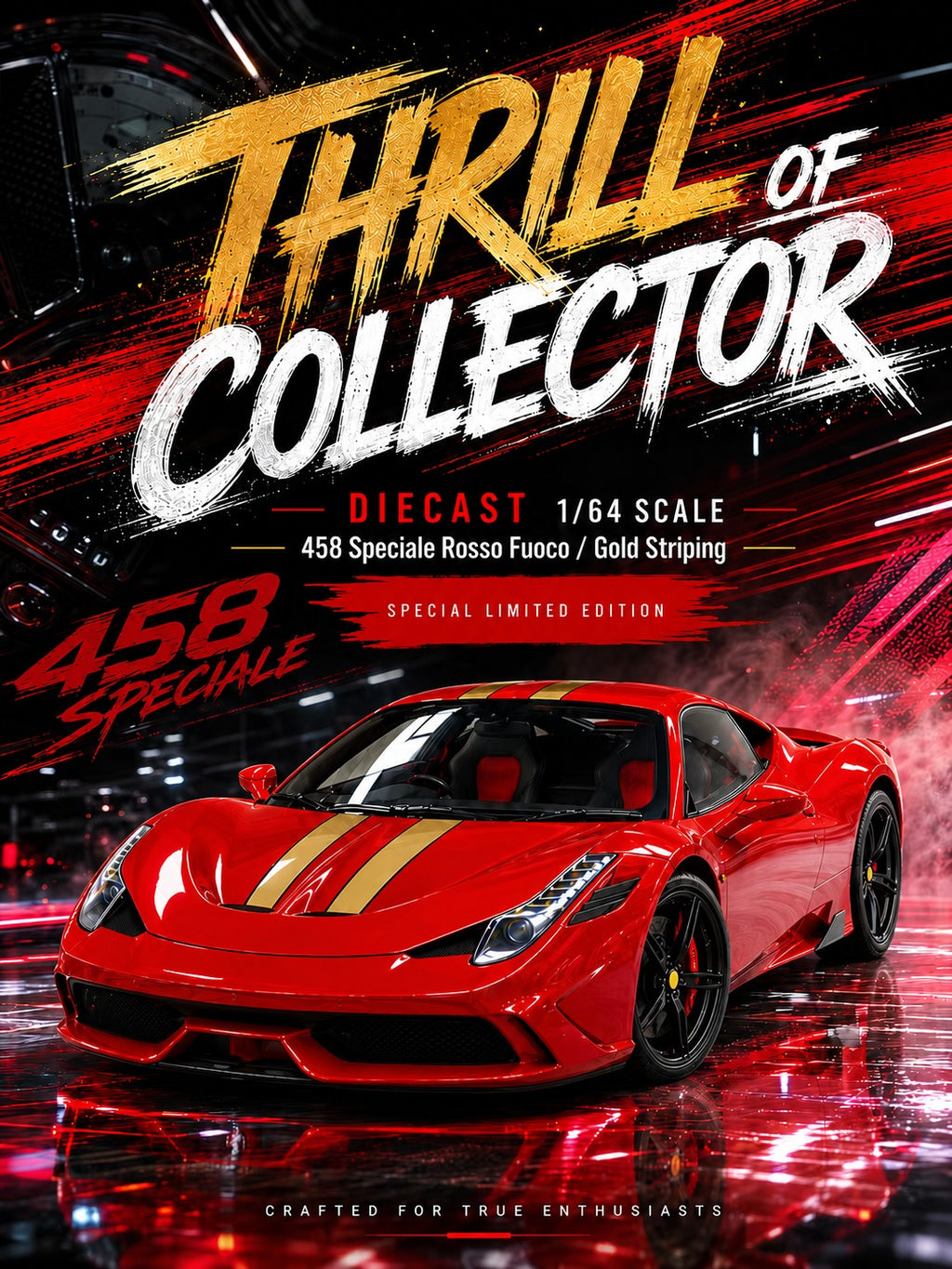 TOC 1:64 Supercar 458 Speciale Diecast Model.