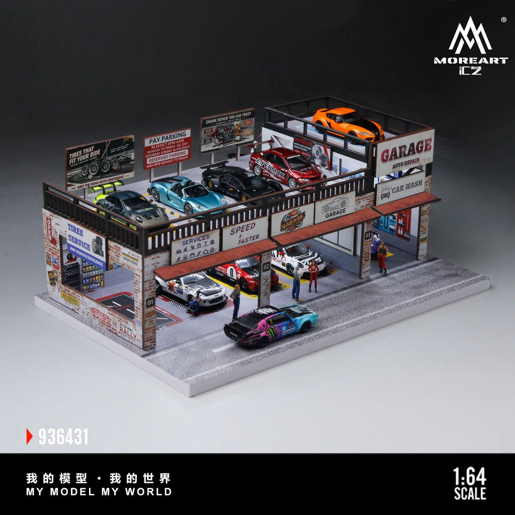 MoreArt 1:64 American Automobile Repair Shop Model
