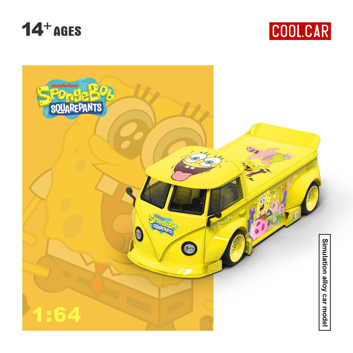 CoolCar 1:64 Volkswagen T1 pickup truck - SpongeBob
