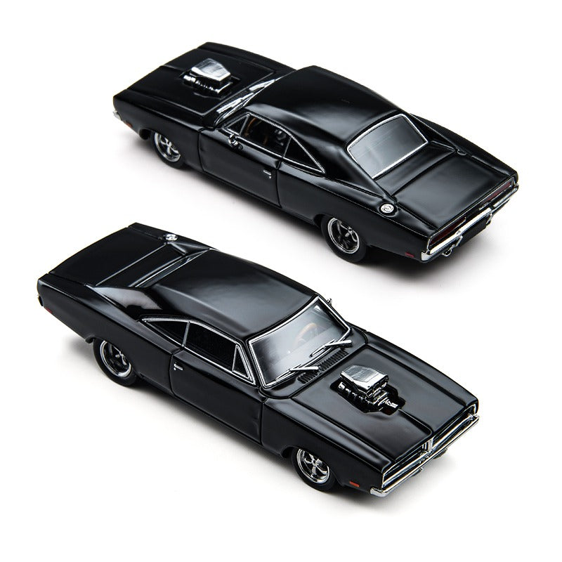 TimeMicro × PSC DESIGN 1:64 PSC Dodge 1969 Black Pro Street Charger (1969)