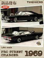 TimeMicro × PSC DESIGN 1:64 PSC Dodge 1969 Black Pro Street Charger (1969)