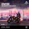 MoreArt 1:64 KTM1190 Kuruma Motorcycle Figurine Set Resin Model
