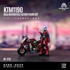 MoreArt 1:64 KTM1190 Kuruma Motorcycle Figurine Set Resin Model