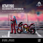 MoreArt 1:64 KTM1190 Kuruma Motorcycle Figurine Set Resin Model