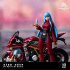 MoreArt 1:64 KTM1190 Kuruma Motorcycle Figurine Set Resin Model