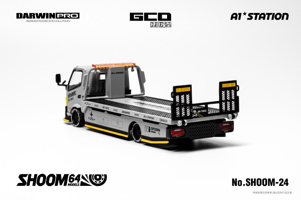 SHOOM64 1/64 HINO300 & DarwinPRO - SHOOM-10-24 AIRFORCE GREY TRUCK (LHD)