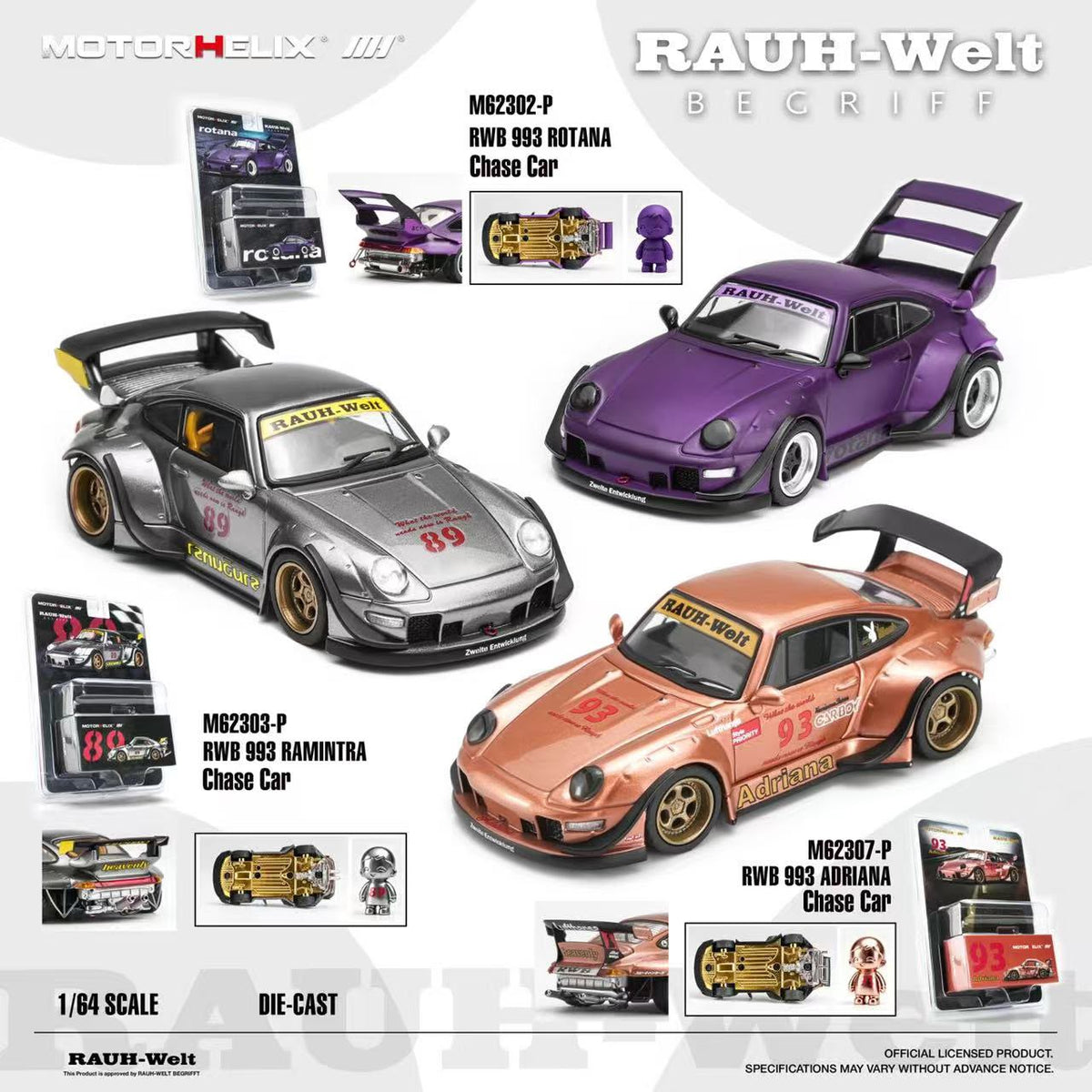 MOTORHELIX 1/64 RWB 993 Diecast Model.