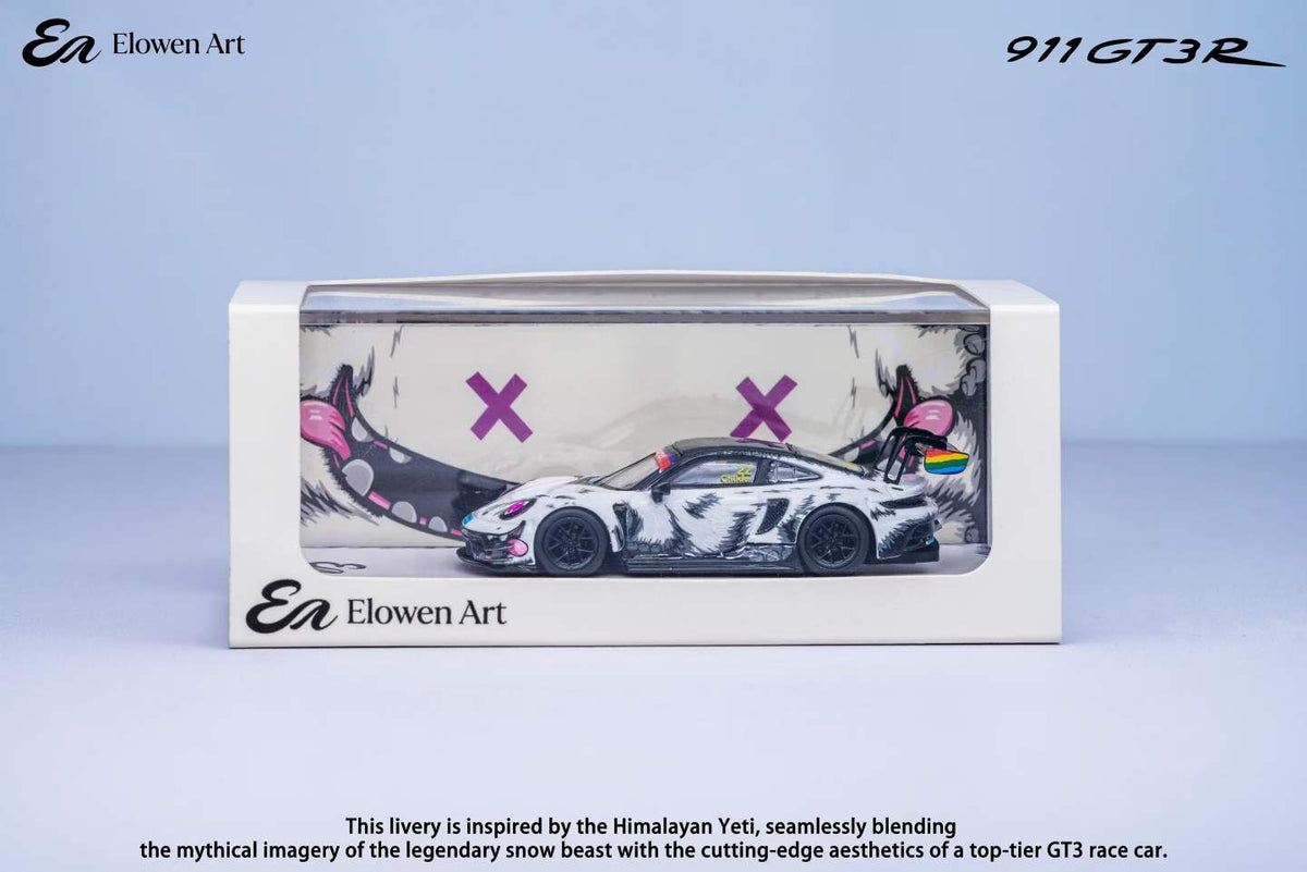 Elowen Art 1/64 Porsche 911 GT3 Diecast model himalayan Yeti Livery