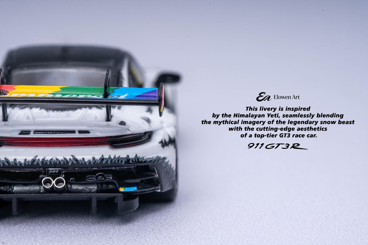 Elowen Art 1/64 Porsche 911 GT3 Diecast model himalayan Yeti Livery