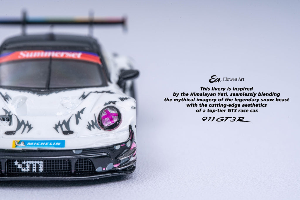 Elowen Art 1/64 Porsche 911 GT3 Diecast model himalayan Yeti Livery