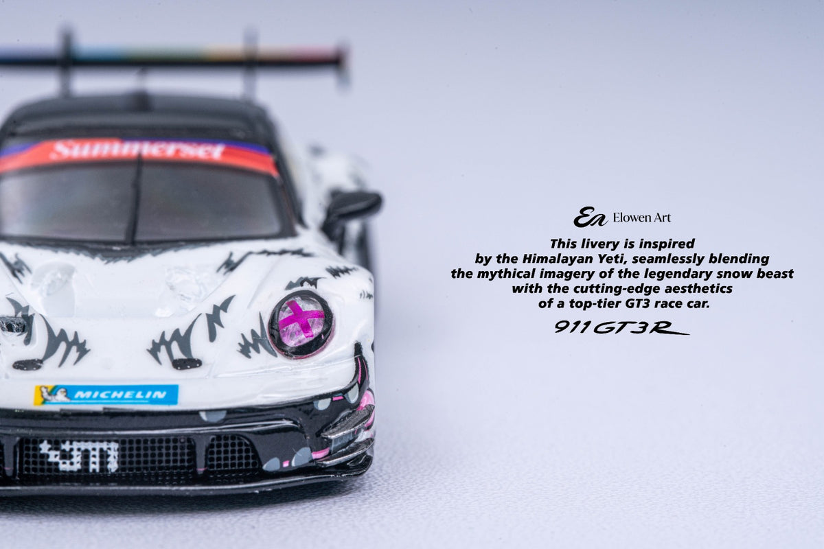 Elowen Art 1/64 Porsche 911 GT3 Diecast model himalayan Yeti Livery