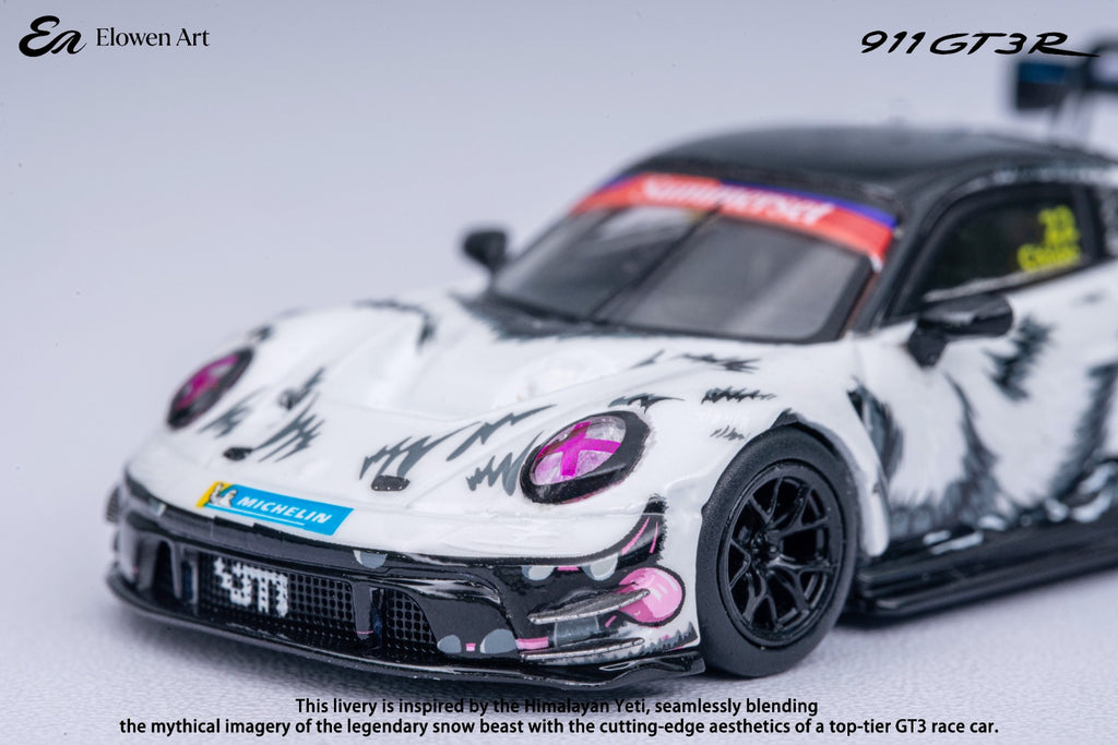Elowen Art 1/64 Porsche 911 GT3 Diecast model himalayan Yeti Livery