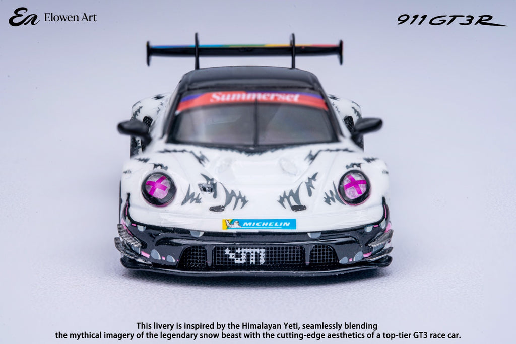 Elowen Art 1/64 Porsche 911 GT3 Diecast model himalayan Yeti Livery