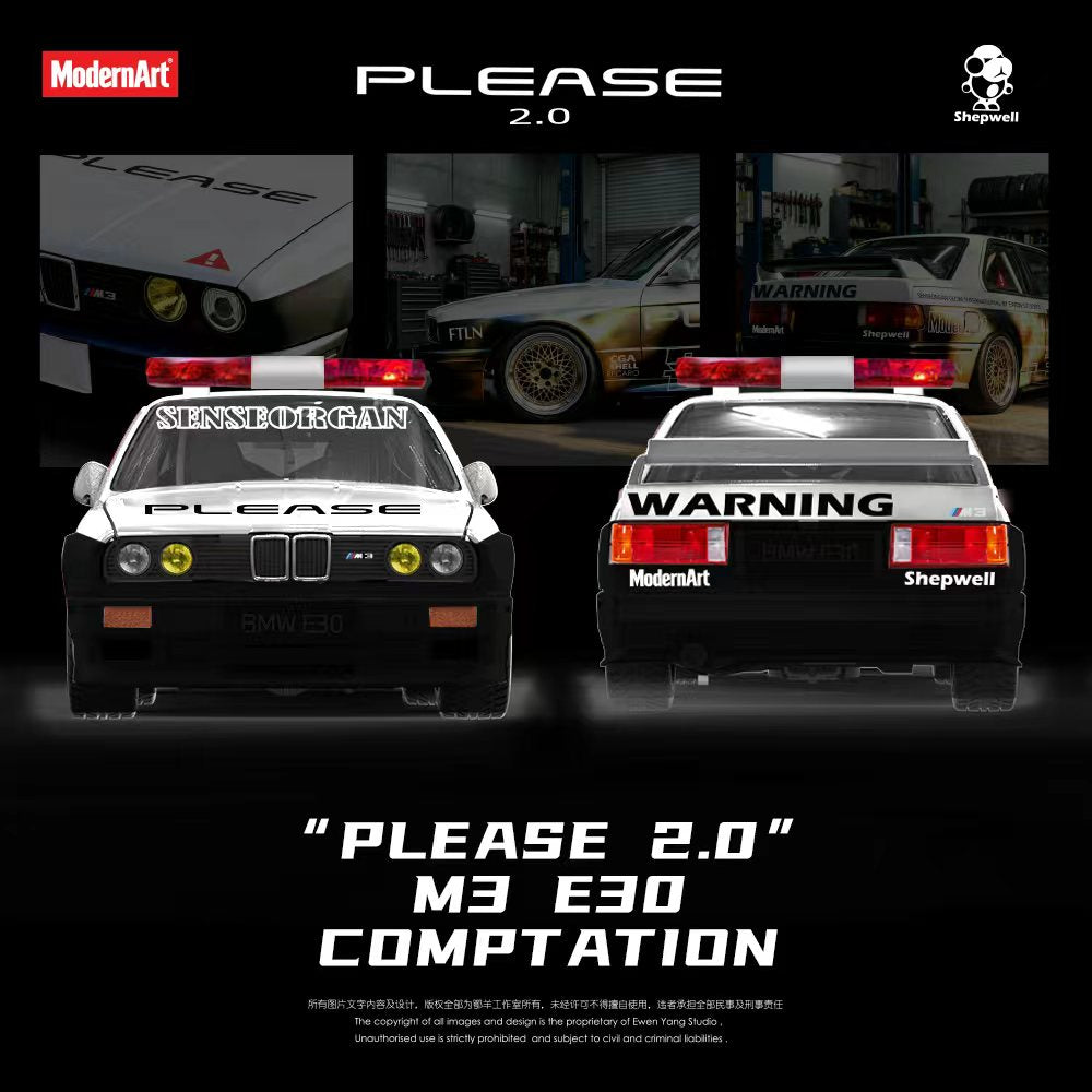 MD & ShepWell collaboration model - E30 M3 series alloy car model