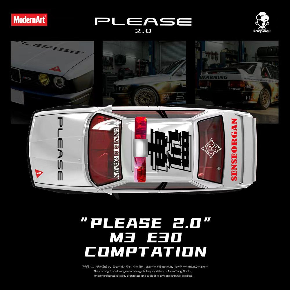 MD & ShepWell collaboration model - E30 M3 series alloy car model
