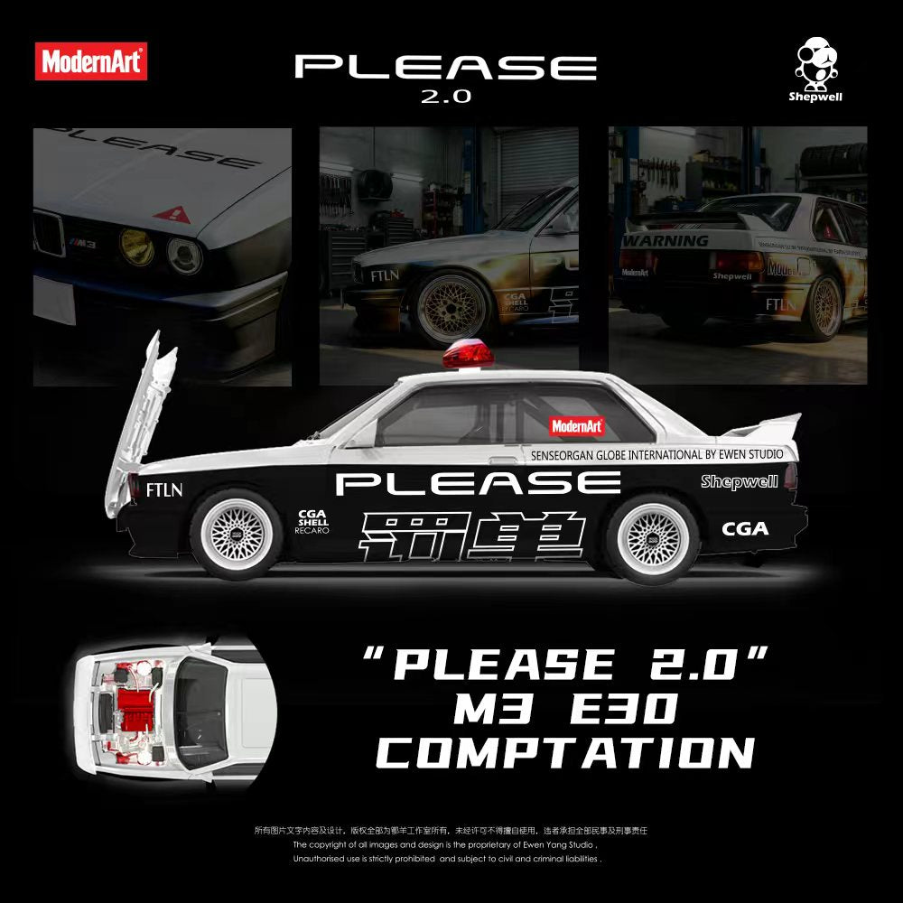 MD & ShepWell collaboration model - E30 M3 series alloy car model