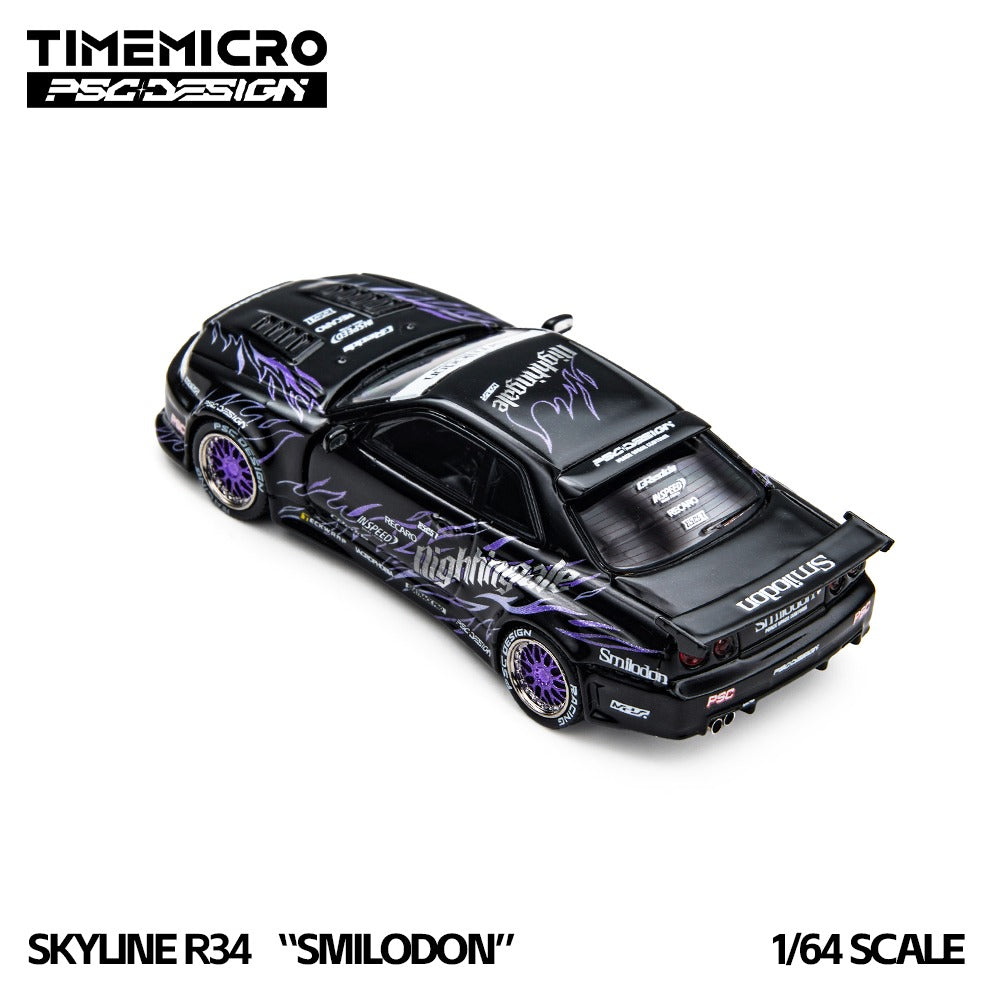 TimeMicro × PSC DESIGN 1:64 R34 "Tiger Tooth" Black Nightingale & Silver Nightingale