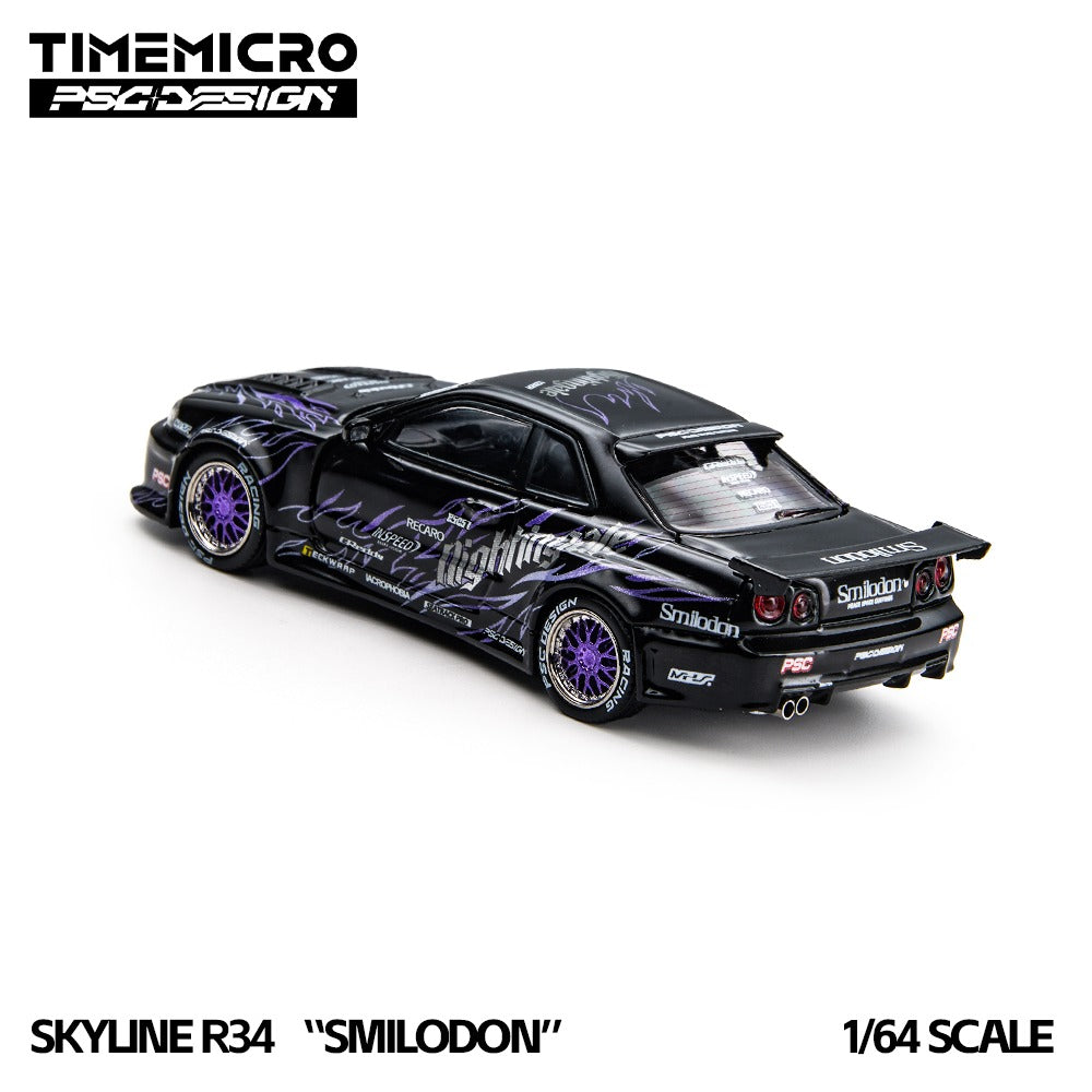 TimeMicro × PSC DESIGN 1:64 R34 "Tiger Tooth" Black Nightingale & Silver Nightingale