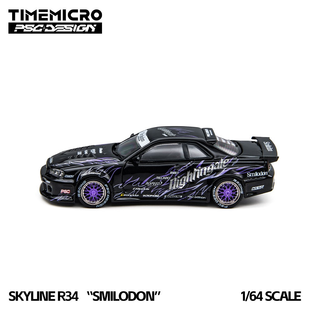 TimeMicro × PSC DESIGN 1:64 R34 "Tiger Tooth" Black Nightingale & Silver Nightingale