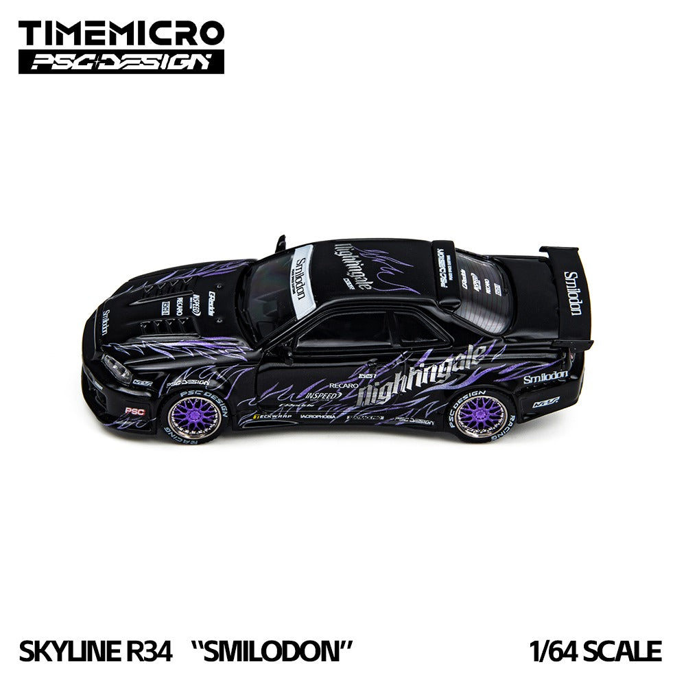TimeMicro × PSC DESIGN 1:64 R34 "Tiger Tooth" Black Nightingale & Silver Nightingale
