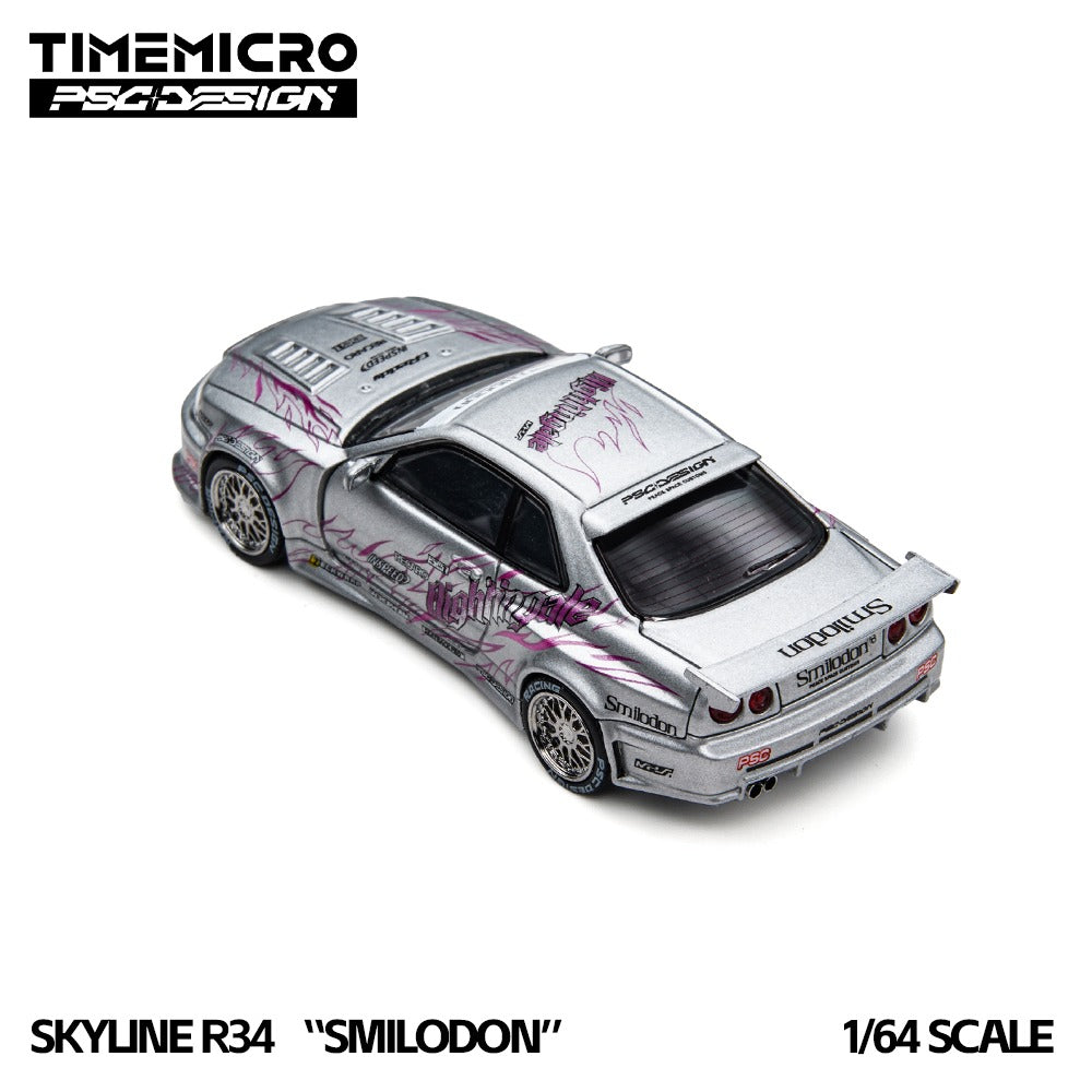 TimeMicro × PSC DESIGN 1:64 R34 "Tiger Tooth" Black Nightingale & Silver Nightingale