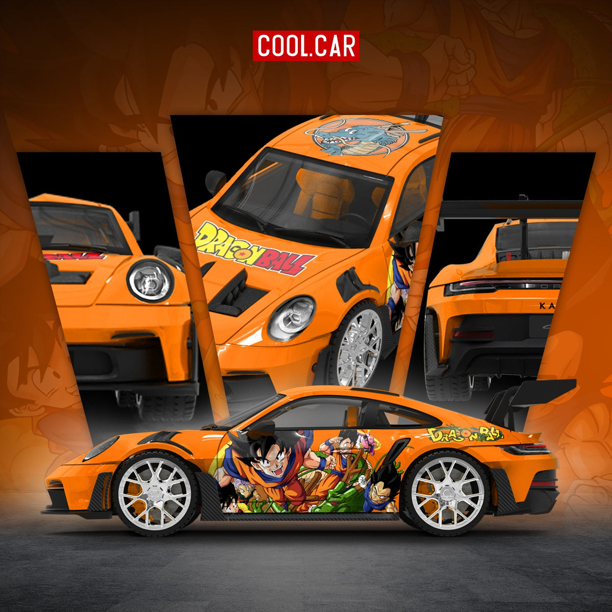 CoolCar 1:64 Porsche 992 GT3 RS - Dragon Ball painted