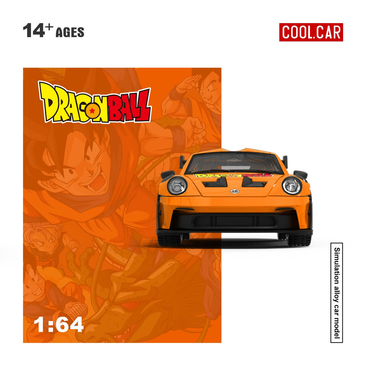 CoolCar 1:64 Porsche 992 GT3 RS - Dragon Ball painted