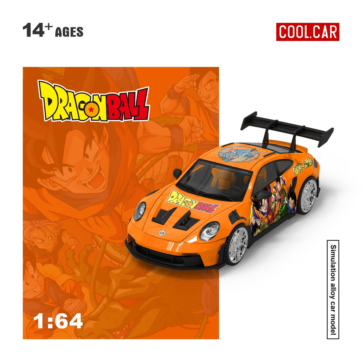 CoolCar 1:64 Porsche 992 GT3 RS - Dragon Ball painted