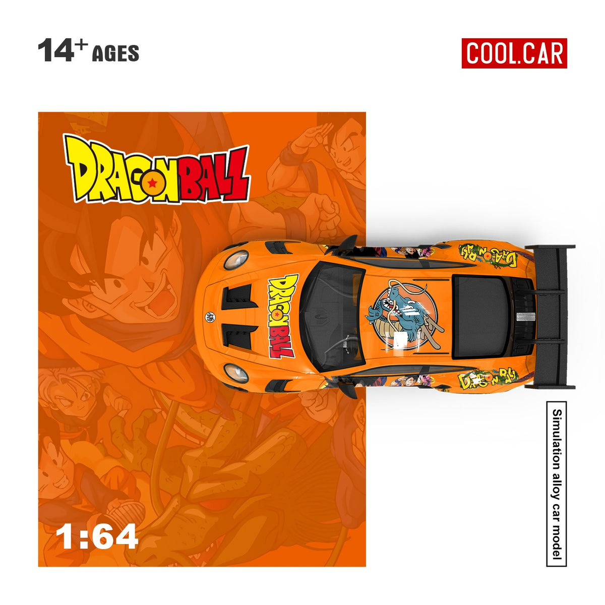 CoolCar 1:64 Porsche 992 GT3 RS - Dragon Ball painted