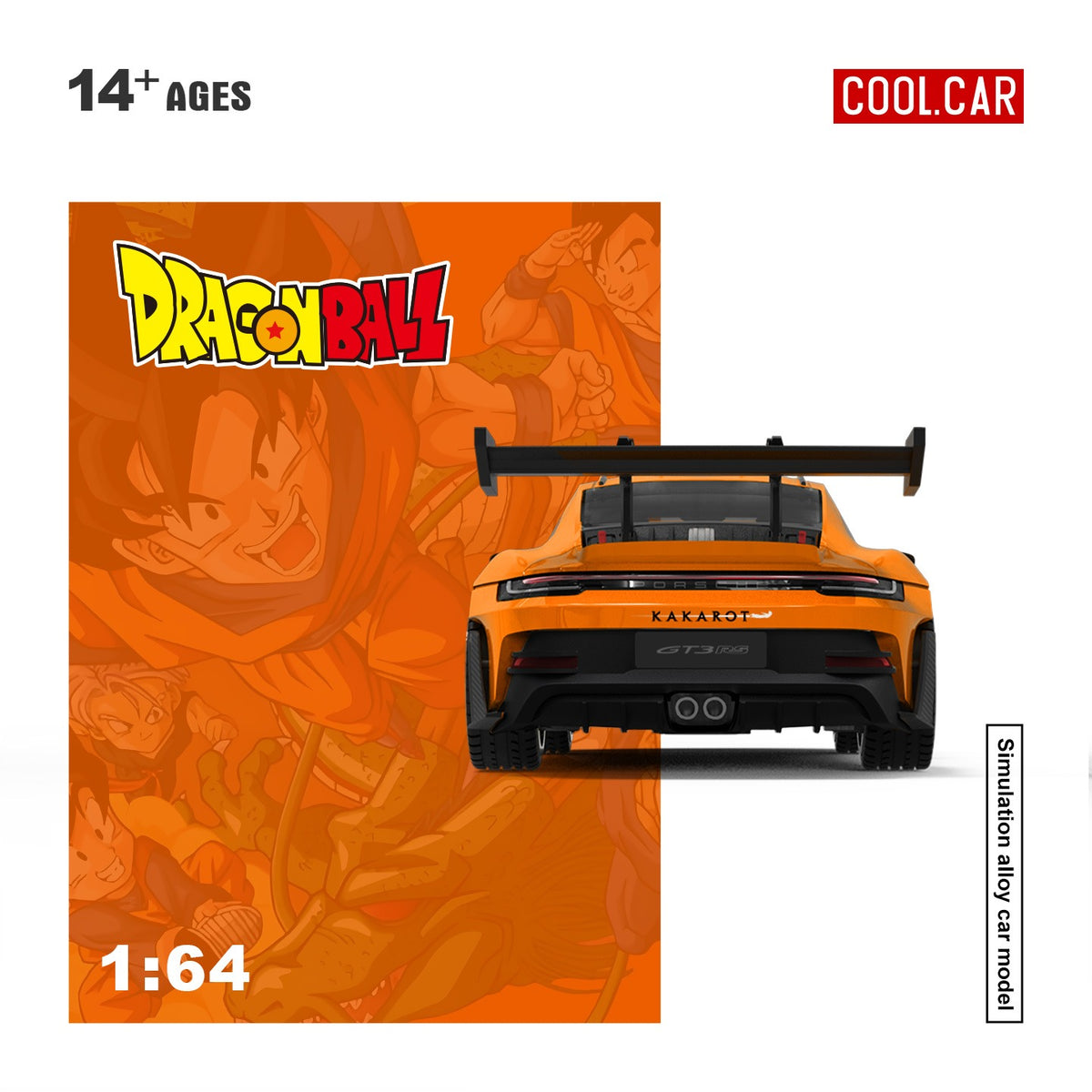 CoolCar 1:64 Porsche 992 GT3 RS - Dragon Ball painted